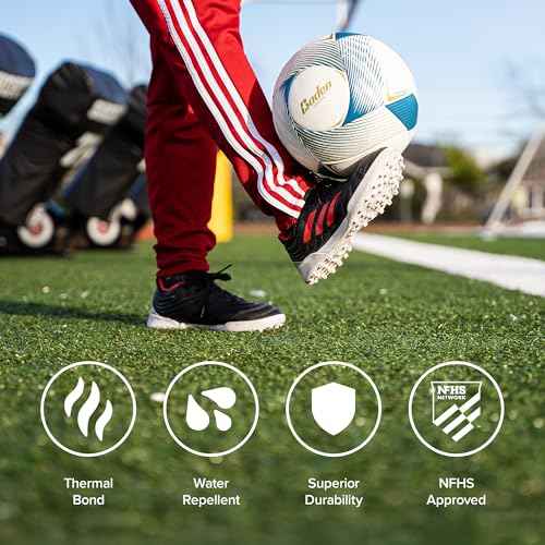 Baden Perfection Thermo Soccer Ball, Official Size 5 Seamless Thermal-Bonded, NFHS Approved