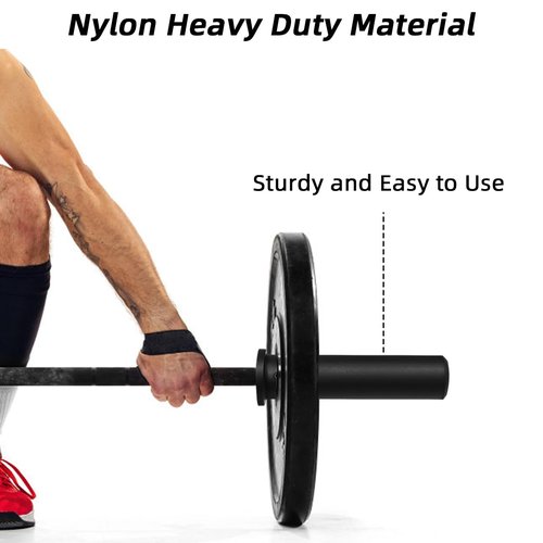 sunmeg Olympic Adapter Sleeve 8 inch(2 PCS), Converts 1" Standard Weight Plate Posts/Bars to 2" Olympic Bars/Posts Heavy Duty Nylon for Workout