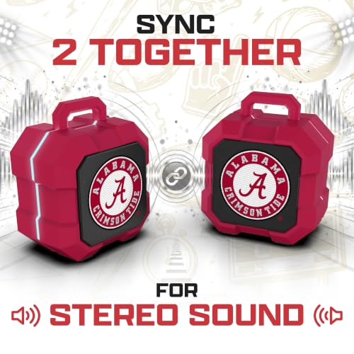 NCAA Shockbox LED Wireless Bluetooth Speaker - Alabama Crimson Tide / One Size / Team Color
