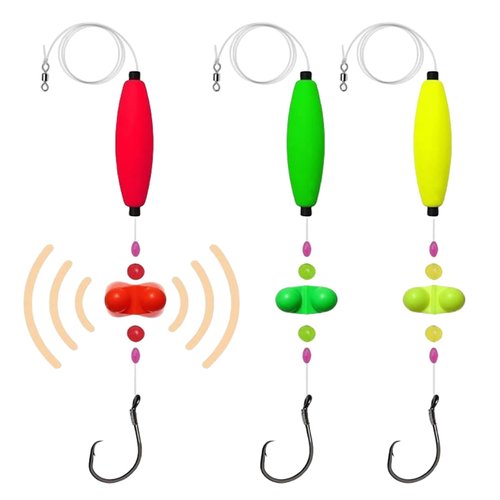 Visulong Catfish Fishing Set, Catfish Fishing Set, 𝐜𝐚𝐭𝐟𝐢𝐬𝐡 Rig Making Kit, for Catching Big 𝐜𝐚𝐭𝐟𝐢𝐬𝐡s, Carp & More (3PCS,6/0)