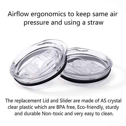 20oz Skinny Tumbler Replacement Lids 3 Pack,2.75in Cup Mouth Compatible with YETI Rambler and More Tumbler Cups£¬Spill Proof Splash Resistant Silicone Sliding Covers.