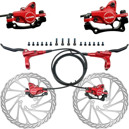 Hydraulic Disc Brake Set for Mountain Bike with 160mm Rotors - Red (Variation of THIS listing)
