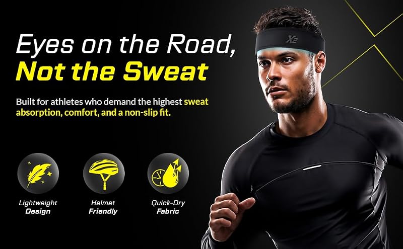 Halo X Series Sweatband 2" Wide L/XL - Extreme Sweat Control, 3-Layer Dryline, SweatSeal