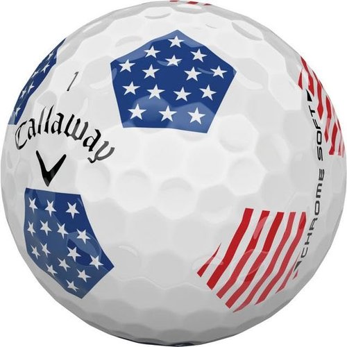 LostGolfBalls - Chrome Tour USA TruTrack Golf Balls for Callaway, 12 Golf Balls