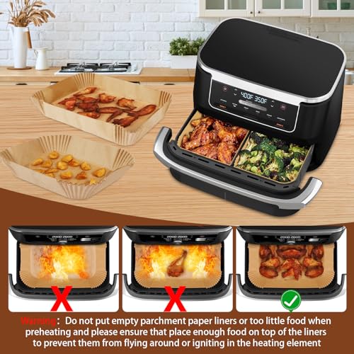 Disposable Air Fryer Liners Set - 150Pcs, Small & Large Parchment Paper for 7Qt-11Qt Air Fryers
