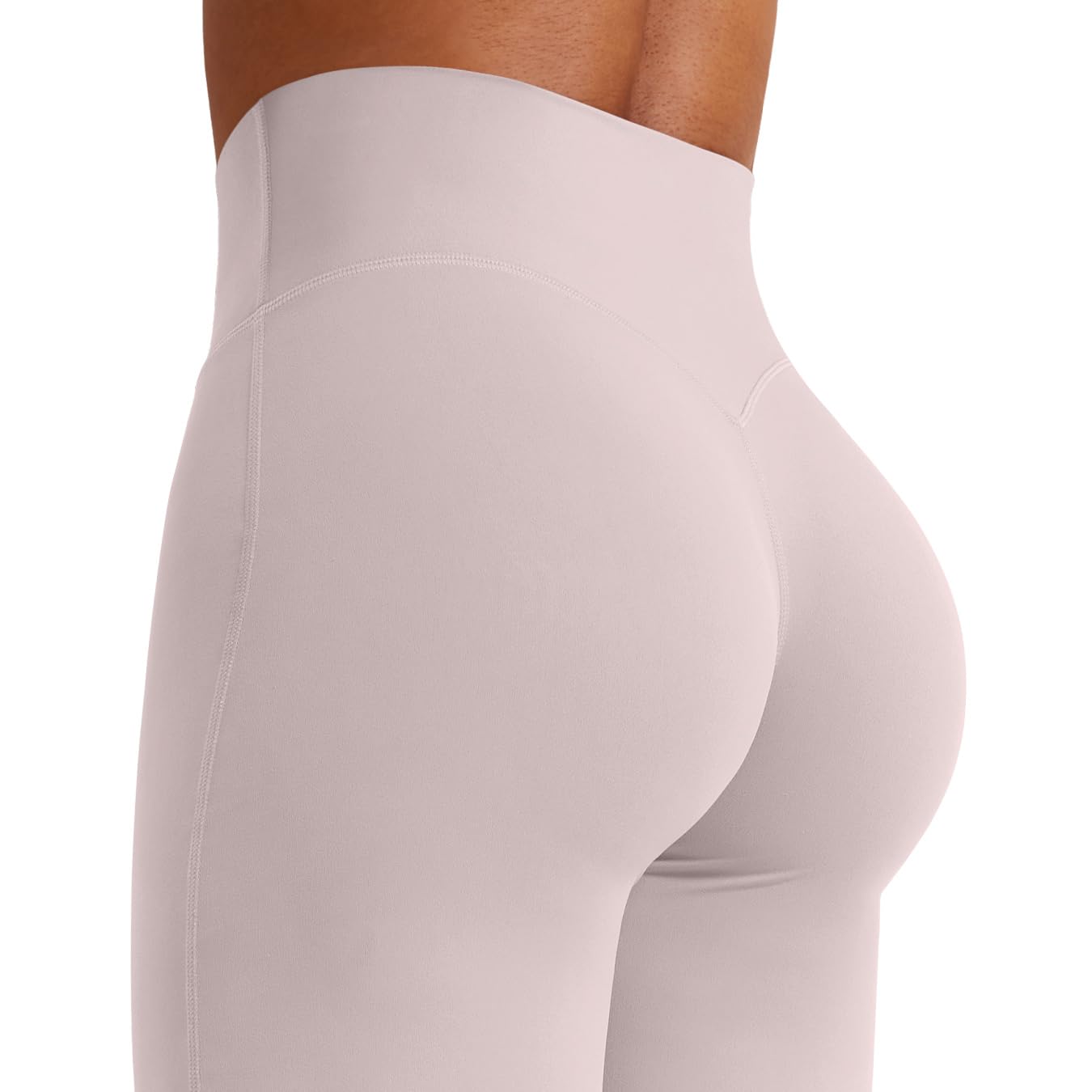 YEOREO Workout Leggings Womens No Front Seam Straight Leggings 31.5" High Waist Buttery Eddiy Gym Yoga Pants Dusty Pink L