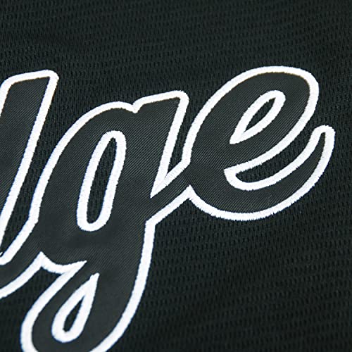 99 Baseball Jersey Embroidered Patches Sewn White Jersey with Navy Stripes