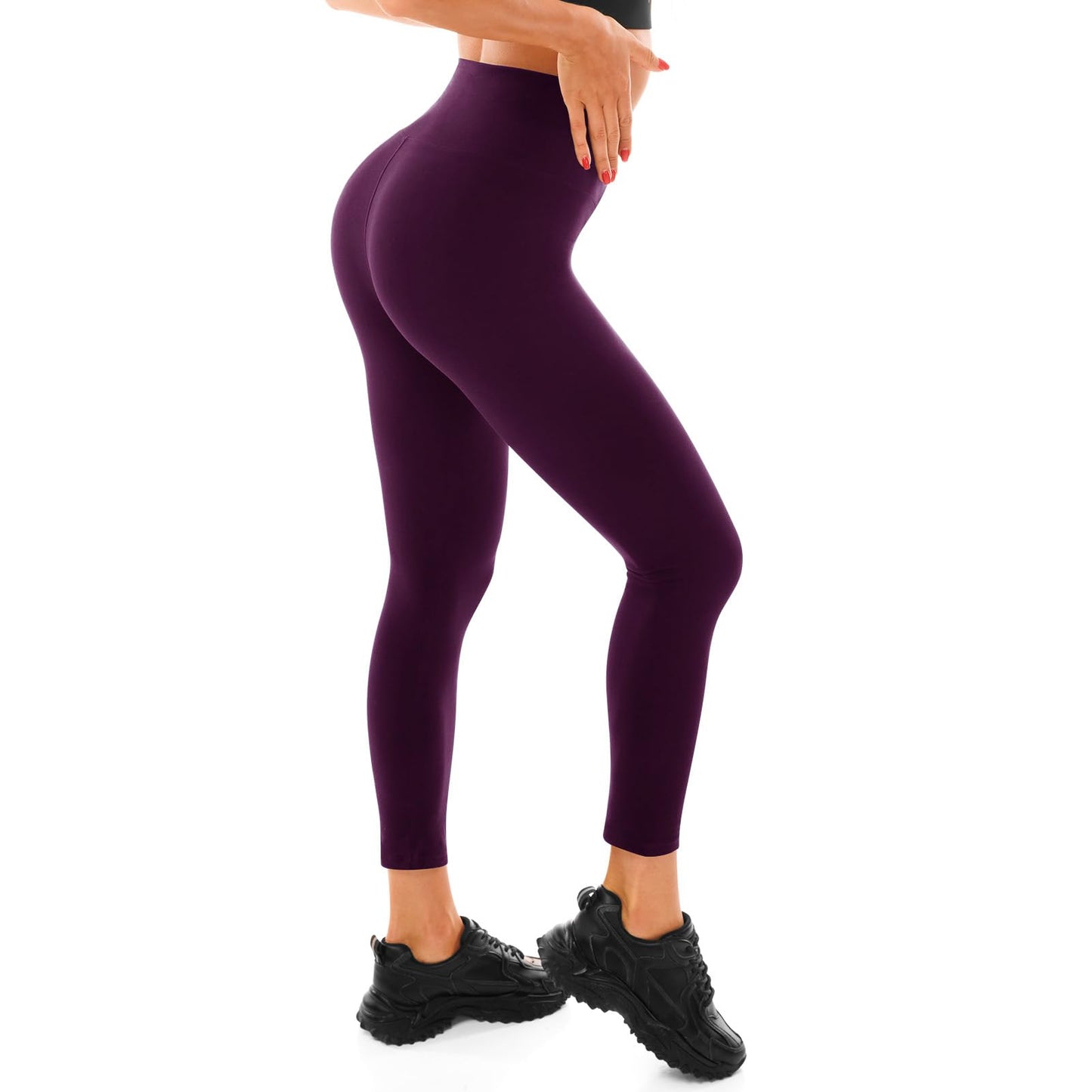 Walifrey Leggings for Women, High Waisted Buttery Soft Leggings for Women Gym Yoga Workout (Deep Purple SM)