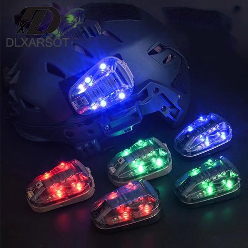 DLXARSOT Tactical Helmet Light Signal Light Military IFF Helmet Light Flashlight Survival Signal Light for Outdoor Sports with LED + IR/Strobe