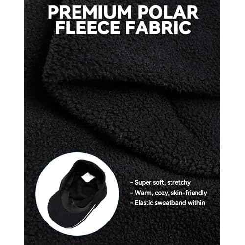 Gisdanchz Women's Winter Reflective Stretchy Ponytail Hat with Drop Down Ear Flap