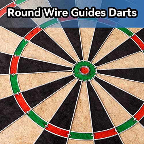 Pro Bristle Dartboard Set with 6 Steel Tip Darts - Official Size 18 Inch