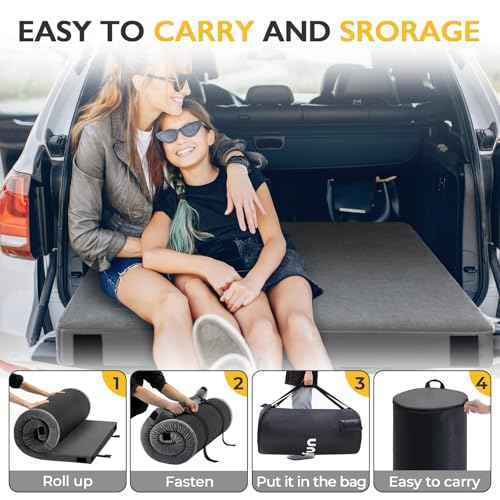 Sleeping Pad for Adults, Comfortable Thick Floor Sleeping Mats for Car Truck Tent with Removable Travel Bag