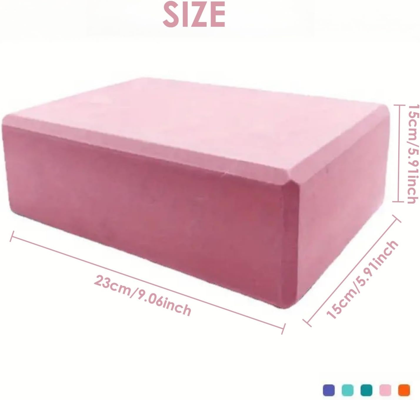 2PCS Non-Slip High-Density Yoga Foam Block – Balance & Support for Yoga, Pilates & Meditation - PINK