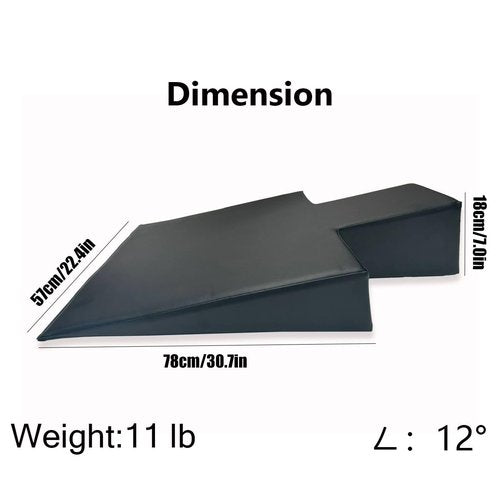 Pilates Wedge, Large Upholstered Wedge for Pilates Refromer, Build Strength and Stability, Pilates Equipment for Home and Studio Use,Black