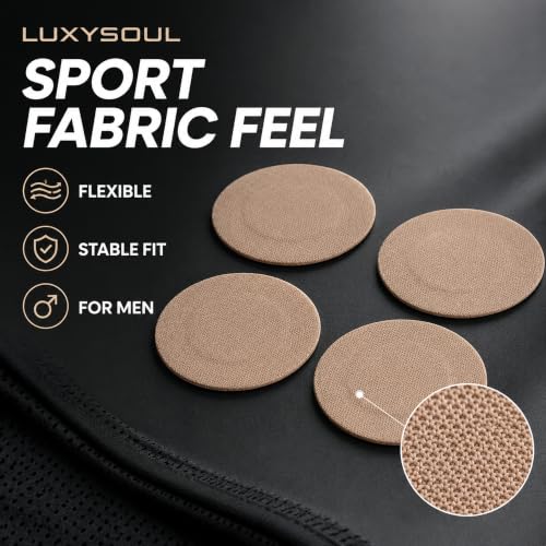 LUXYSOUL Beige Men's Nipple Covers 100 Pcs - No Show, Long Lasting for Running & Gym