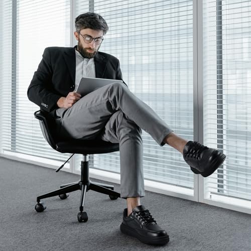 Men's Wide Oxford Dress Shoes - Casual Business Sneakers 11.5X Wide Black