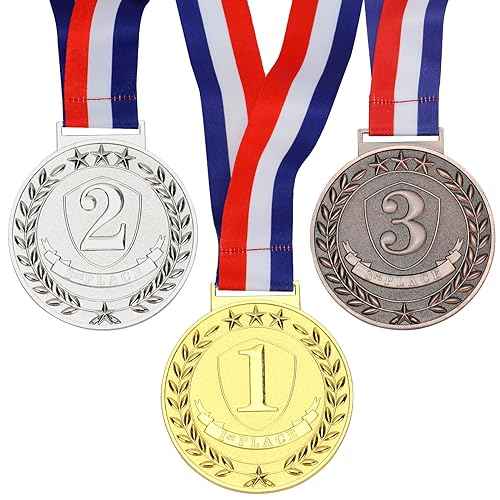 Abaokai 1st, 2nd, 3rd Award Medals - 3 Inches Olympic Style Winner Medals Gold Silver Bronze Prizes for Competitions, Party