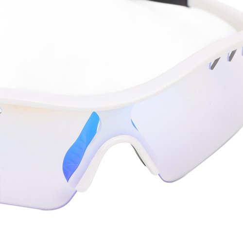 UPALDHOU Kids Sunglasses Photochromic Sports Sunglasses Kids Baseball Sunglasses for Running Mountaineering (White Frame+Color Changing Blue)