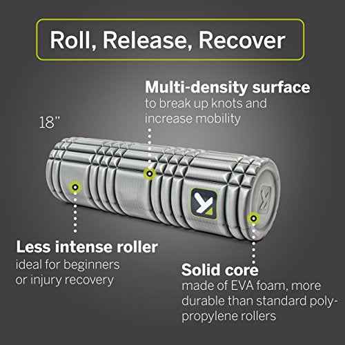 TriggerPoint CORE Foam Massage Roller with Softer Compression for Exercise, Deep Tissue and Muscle Recovery - Relieves Muscle Pain & Tightness, Improves Mobility & Circulation (12'', 18'', 36'')