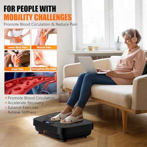 Vibration Plate Exercise Machine, 400 Lbs Capacity Whole Body Vibrating Plate for Lymphatic Drainage, Weight Loss Fat Burner for Home Workout Women Men