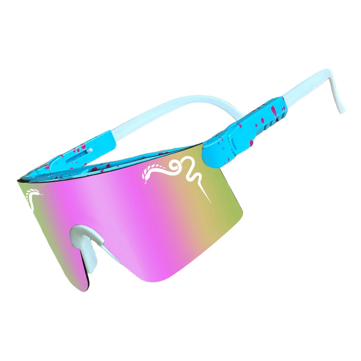 Wapreta Men and Women Baseball Pit Vipers Sunglasses Youth Fishing Golfing Mountaineering Riding Adjustable Polarized Sunglasses (A1)
