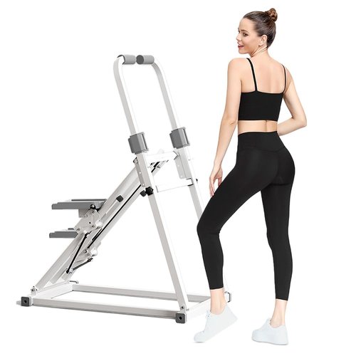 Foldable Stair Stepper Machine with Handles ??330LB Capacity Adjustable Resistance Stepper for Home Cardio, Low-Impact Full Body Workout ??Quiet, Compact Stepping Machine for Weight Loss & Toning