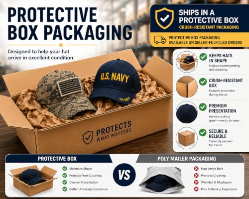 One Size Black US Army Veteran Hat for Men - Officially Licensed Military Baseball Cap - Gift for Veterans