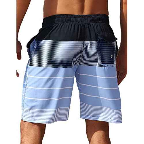 ELETOP Men's Swim Trunks Quick Dry Bathing Suit Swimming Board Shorts Mesh Lining Beach Swimwear