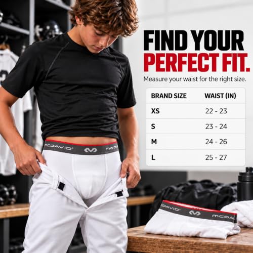 Boys' Boxer Brief Shorts with FlexCup Athletic Protection - Medium White