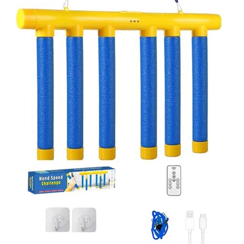 PMLQZA Upgrade Reflex Challenge Game, Catching Sticks Game, Reaction Training Toy, Drop Sticks Toy, Hand Eye Coordination Training Toy, Adjustable Speed Catching Game with Remote Control