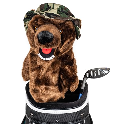 Military Bear Driver Headcover – Premium Golf Club Cover for 460cc Drivers