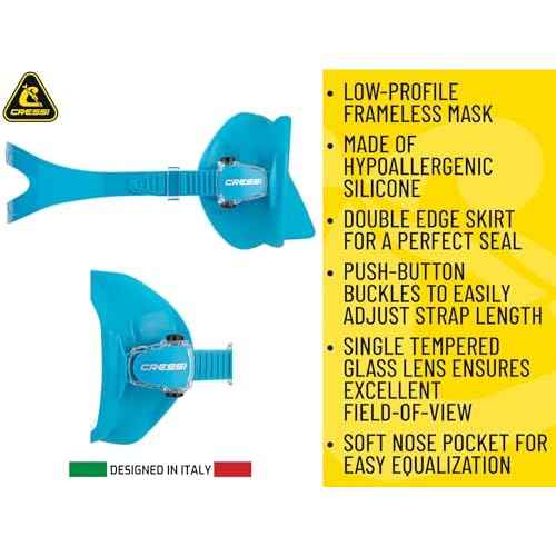 Cressi Mask & Snorkel Combo for Snorkeling- Lightweight and Comfort with High Performance- Z2S & Corsica - Designed in Italy
