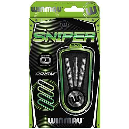 Winmau Sniper 90% Tungsten Darts with Prism Flights and Shafts (Stems) Steel and Soft Tips
