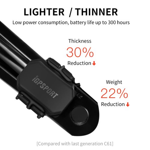 iGPSPORT CAD70 Cadence Sensor, Bluetooth ANT+ Wireless Waterproof Cycling Sensor, Compatible with Bike Computer Stationary Bike