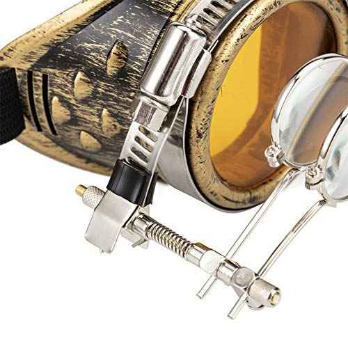 Lelinta Vintage Steampunk Goggles Glasses Halloween Costume Accessories for Men Women Cosplay Party