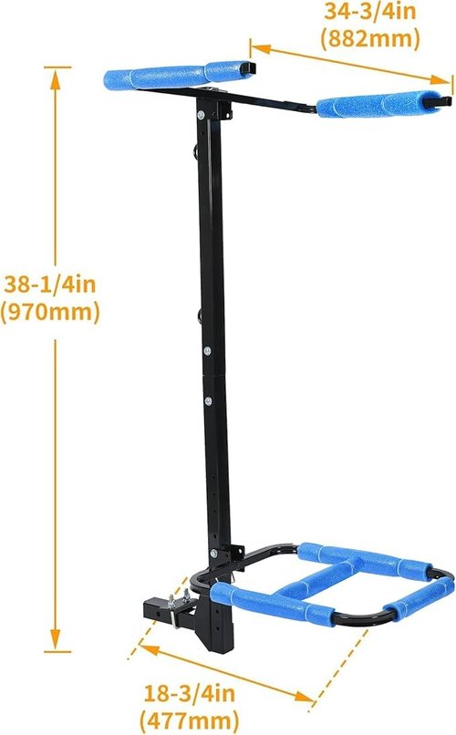 Heavy-Duty Vertical Hitch Mount Kayak Rack – Fits Kayaks Up to 12 Ft, 150 lbs Capacity – Compatible with 2" Hitch Receiver on RV, Truck, SUV – Upright Standing Carrier for Easy Transport & Storage