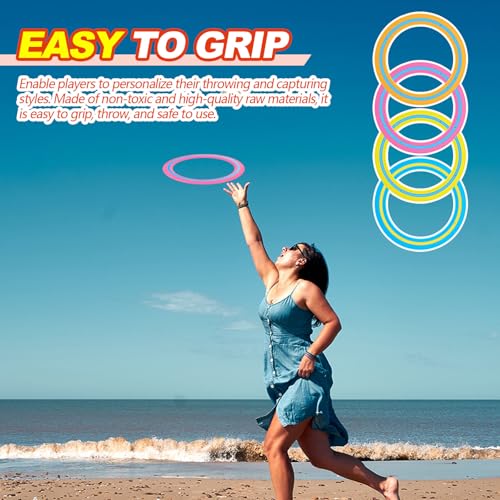 20 Pack 10 Inch Flying Discs Ring Toy Outdoor Sports Set in Bright Colors