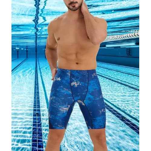 Swim Jammers for Men Athletic Training Endurance Swimsuit Durable Team Lap Swimming Racing Competition Swimwear