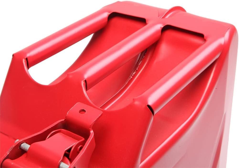 2025 Upgraded Water Container for Camping 20L 5 Gallon Metal Can with Spout for Garden Equipment,Travel and Camping (Red) (4 Pack)