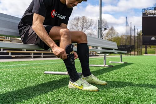 G-Form Pro-S Blade Soccer Shin Guards Adult X-Large Black Gold - Impact Protection
