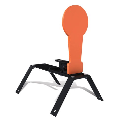 Atflbox 3/8" AR500 12.8'' Classic Popper Steel Shooting Target with Stand, 6'' Plate Auto Reset Target for Shooting Range, Suitable for Pistol, Rifle, Handgun, Shotgun, Rimfire