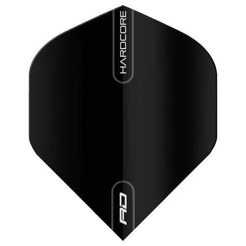 RED DRAGON Hardcore Black Extra Thick Standard Dart Flights - 5 Sets Per Pack (15 Dart Flights in Total)