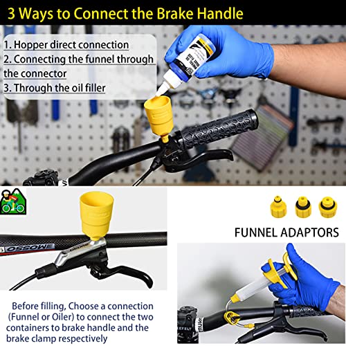 Bike Brake Bleed Kit with Plastic Joint for Shimano Magura Tektro SRAM