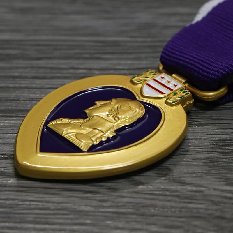 Purple Heart Medal Replica for Display – Honor & Respect Jewelry Decoration