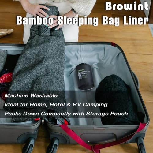 Viking Rectangular Travel Sheets with Pillow Pocket - Summer Sleep Sack for Camping & Hotels