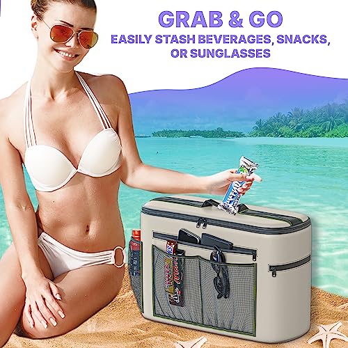 Kayak Cooler Behind Seat Waterproof Grey for Kayaking