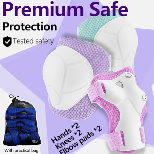 Kids Bike Helmet Set Pink for Ages 2-8, CPSC Certified with Stickers - Small (18-22")