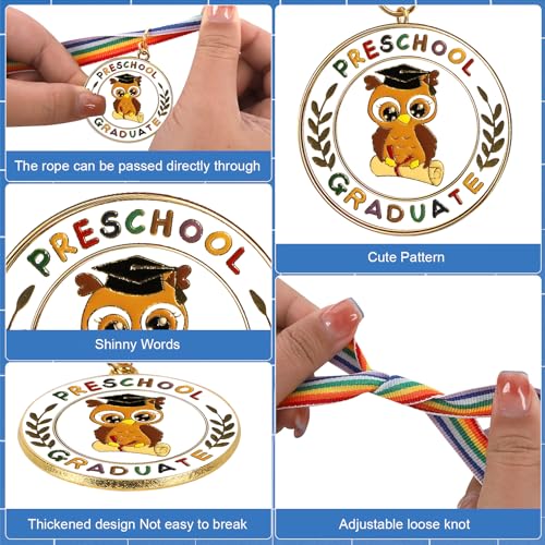 Graduation Medal with Honor Stole & Ribbon - Preschool Owl Variation