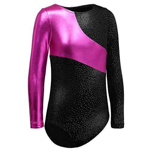 DAXIANG Long Sleeve Gymnastics Leotards for Girls Gymnastics Ballet Outfit Dance Leotard for Kids Girls Toddler 2-14 Years