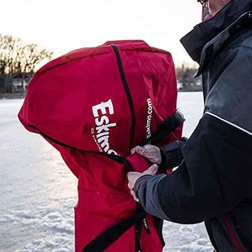 Eskimo 69812 Power Ice Auger Carrying Bag, Fits all Eskimo Augers, red, standard